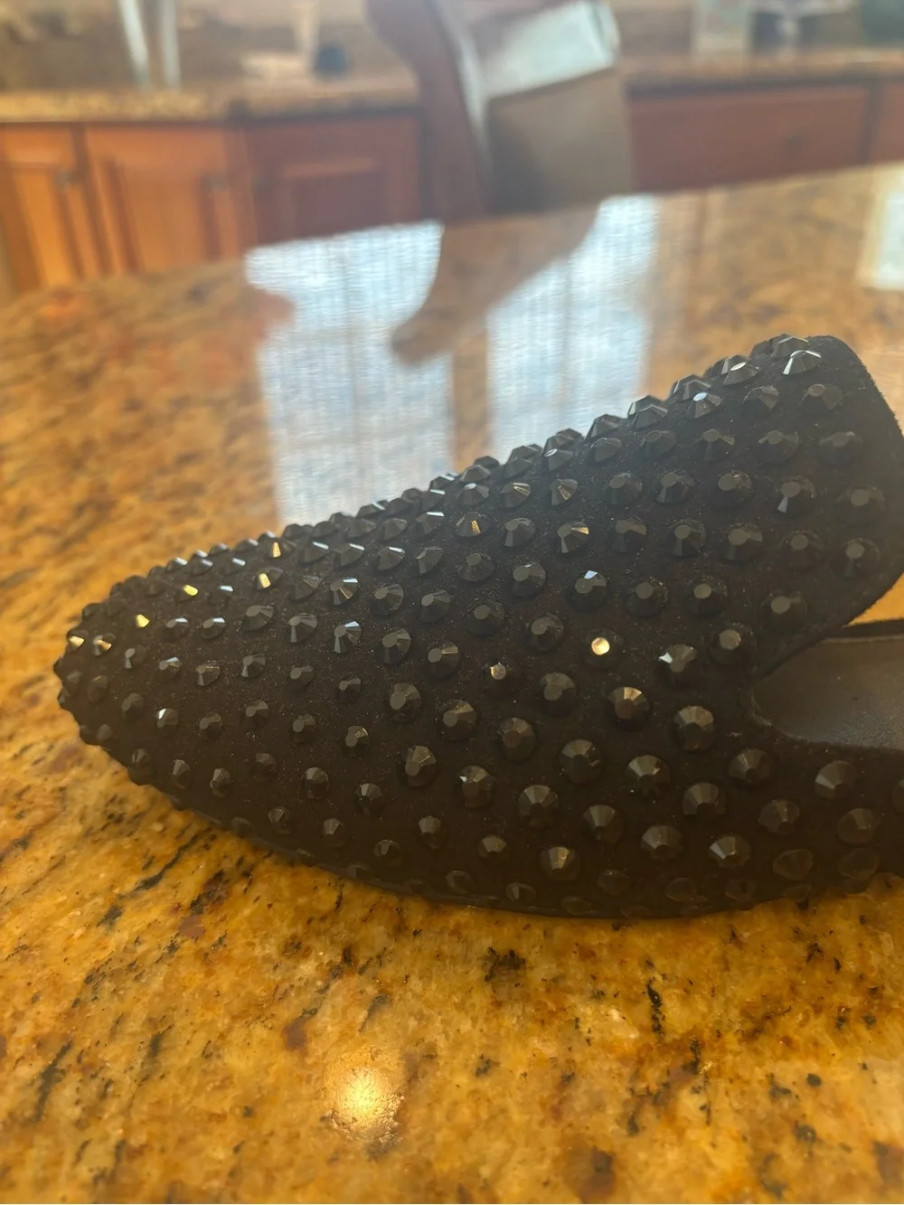 Michael Kors Black Studded Slip-On Mules